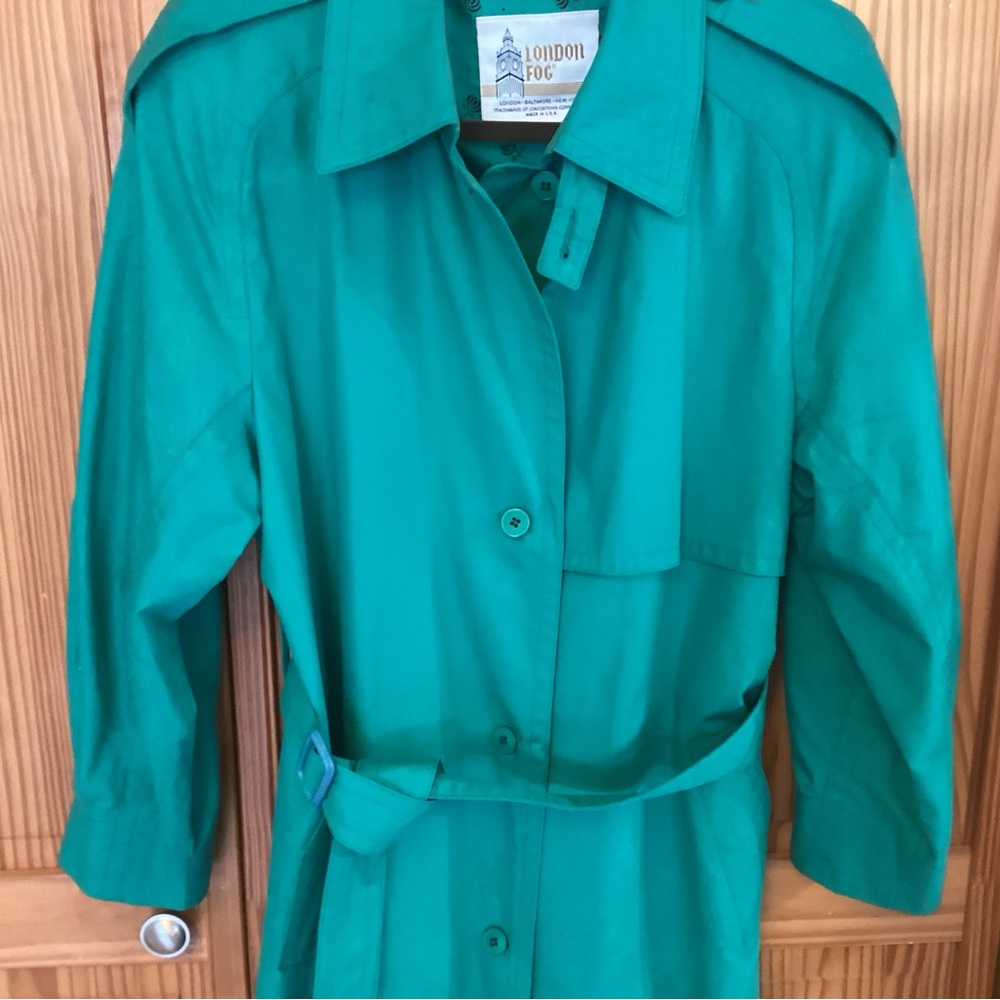 London Fog Green Trench Coat